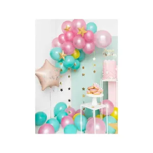 FB93-000 Party Deco Fóliový balón - Narodeninová hviezda - 40cm Farebný