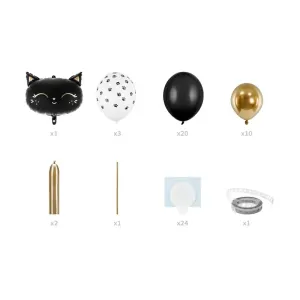 GBN11 Party Deco Kompletní balonová výzdoba - Kočička, 83x140cm Černá