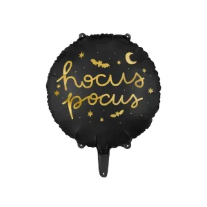 Foliový balónek hocus pocus - černý - halloween - čarodějnice - 45 cm