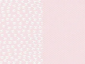 PartyDeco Balící papír - Růžová kočička mix 2 ks