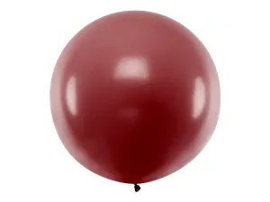 PartyDeco Kulatý latexový Jumbo balón 1 m - bordó #3987856