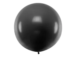PartyDeco Kulatý latexový Jumbo balón 1 m - černý #3987857