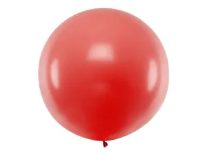 PartyDeco Kulatý latexový Jumbo balón 1 m - červený #3987851