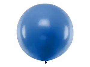 PartyDeco Kulatý latexový Jumbo balón 1 m - modrý #3987854