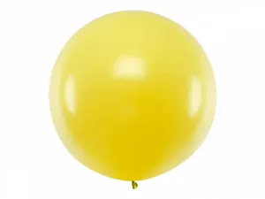 PartyDeco Kulatý latexový Jumbo balón 1 m - žlutý #3987852