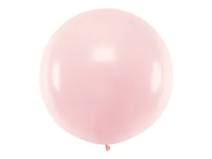 PartyDeco Kulatý latexový Jumbo balón 1m pastelově růžový