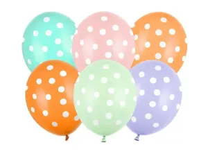 PartyDeco Tečkovaný balonek - barevný