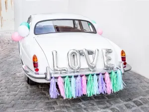 PartyDeco Svatební dekorace na auto - Love