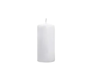PartyDeco Oválná svíčka matná - bílá 1 ks #4069611