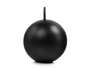PartyDeco Svíčka - koule metalická černá 6 cm #4069624