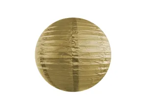 PartyDeco Kulatý Papírový Lampion Zlatý 35 cm