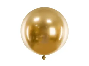 PartyDeco Balónek chromový zlatý 60 cm