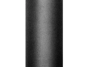 PartyDeco Tyl hladký - černý 0,3x9m