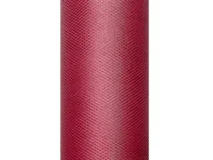 PartyDeco Tyl hladký - vínově červený  0,15 x 9m