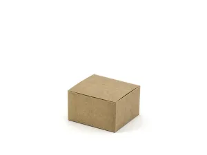 PartyDeco Krabičky na dárky - hnědé 10 ks