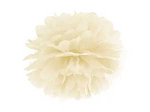 PartyDeco Pompom ve tvaru květu krémový 35 cm