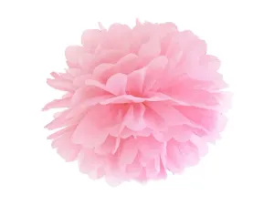 PartyDeco Pompom ve tvaru květu světle růžový 35 cm