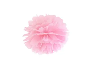 PartyDeco Pompom ve tvaru světle růžového květu 25 cm
