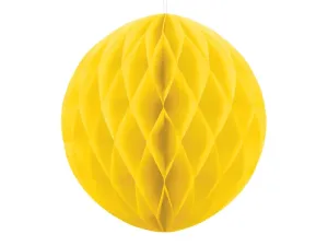 PartyDeco Papírová koule žlutá 40 cm