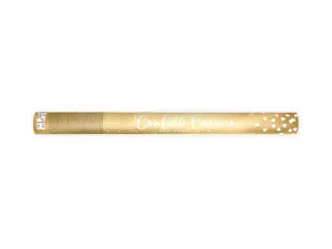 PartyDeco Vystřelovací konfety - Zlaté srdíčka 60 cm