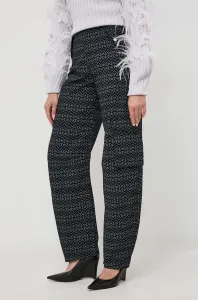 Bavlněné kalhoty Patrizia Pepe černá barva, široké, high waist #6116254