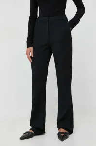 Kalhoty Patrizia Pepe dámské, černá barva, jednoduché, high waist #6038727