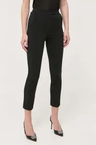 Kalhoty Patrizia Pepe dámské, černá barva, jednoduché, medium waist #5679475