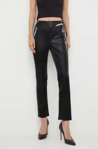 Kalhoty Patrizia Pepe dámské, černá barva, přiléhavé, high waist #5687057