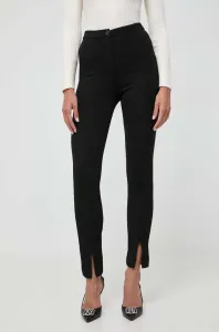Kalhoty Patrizia Pepe dámské, černá barva, přiléhavé, high waist #6056747