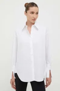 Košile Patrizia Pepe dámská, bílá barva, relaxed, s klasickým límcem #5695277