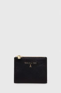 Kožená peněženka Patrizia Pepe černá barva
