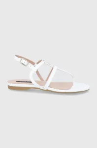 Kožené sandály Patrizia Pepe dámské, bílá barva