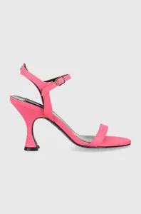 Kožené sandály Patrizia Pepe růžová barva, 8X0057 L011 M443 #4292825