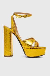 Kožené sandály Patrizia Pepe zlatá barva, 2X0028 L069 Y441 #5482298