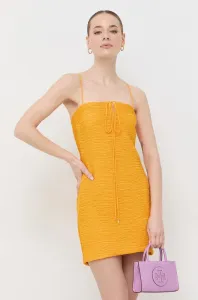 Šaty Patrizia Pepe oranžová barva, mini #4981467