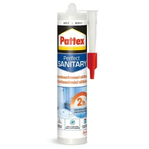 PATTEX Rychleschnoucí sanitární silikon, bílý 280 ml