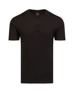 Bavlněné tričko Paul&Shark černá barva, s aplikací #1581941