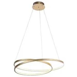 PAUL NEUHAUS LED závěsné svítidlo, kruhové, imitace plátkového zlata, design SimplyDim 3000K PN 2474-12