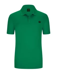 Nadměrná velikost: Paul & Shark, Polo tričko z bavlny s emblémem s logem Tmavě Zelená