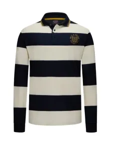 Nadměrná velikost: Paul & Shark, Rugbyové tričko s proužkovaným vzorem Námořnická Modrá