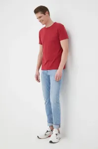 Bavlněné tričko Paul Smith červená barva, hladké #1973181