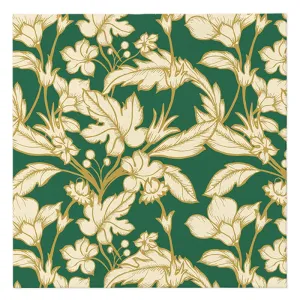PAW - Ubrousky AIRLAID 40x40 cm - Beautiful Floral Pattern dark Green