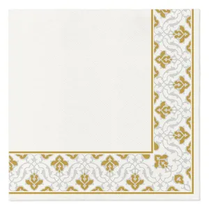 PAW - Ubrousky AIRLAID 40x40 cm - Floral Frame Gold
