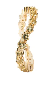 PDPAOLA Elegantní pozlacený prsten se zirkony GREEN TIDE Gold AN01-461 54 mm