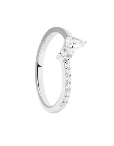 PDPAOLA Krásný stříbrný prsten se zirkony Ava Essentials AN02-863 50 mm