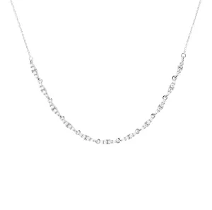 PDPAOLA Luxusní stříbrný náhrdelník se zirkony Spice Vanilla CO02-682-U #5948449