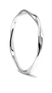 PDPAOLA Minimalistický stříbrný prsten SPIRAL Silver AN02-804 48 mm