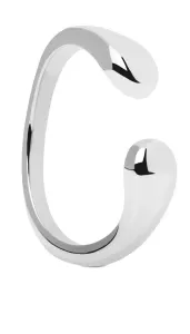 PDPAOLA Otevřený minimalistický prsten ze stříbra CRUSH Silver AN02-903 48 mm #3913074