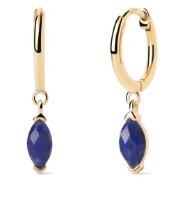 PDPAOLA Pozlacené kruhové náušnice Lapis Lazuli Nomad Vanilla AR01-A09-U #5948446