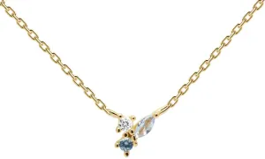 PDPAOLA Pozlacený náhrdelník ze stříbra MIDNIGHT BLUE Gold CO01-176-U